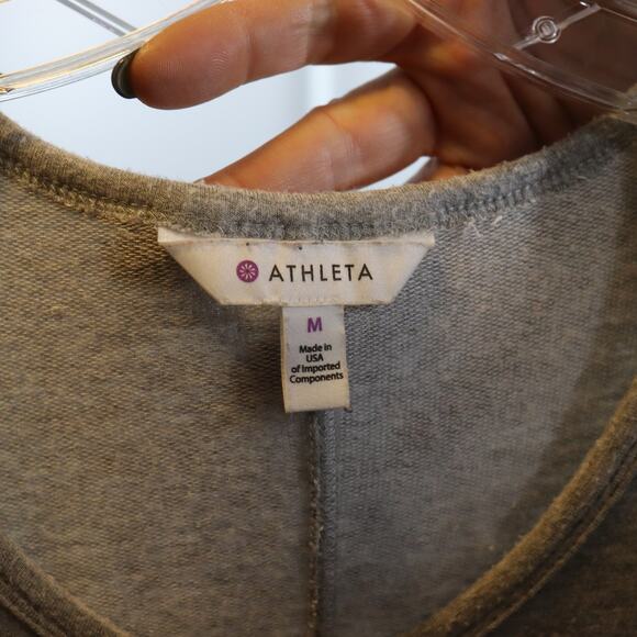 Athleta Gray Long Sleeve Open Back Tunic Dress Size M - Picture 3 of 3